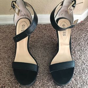 Guess Black Wedges